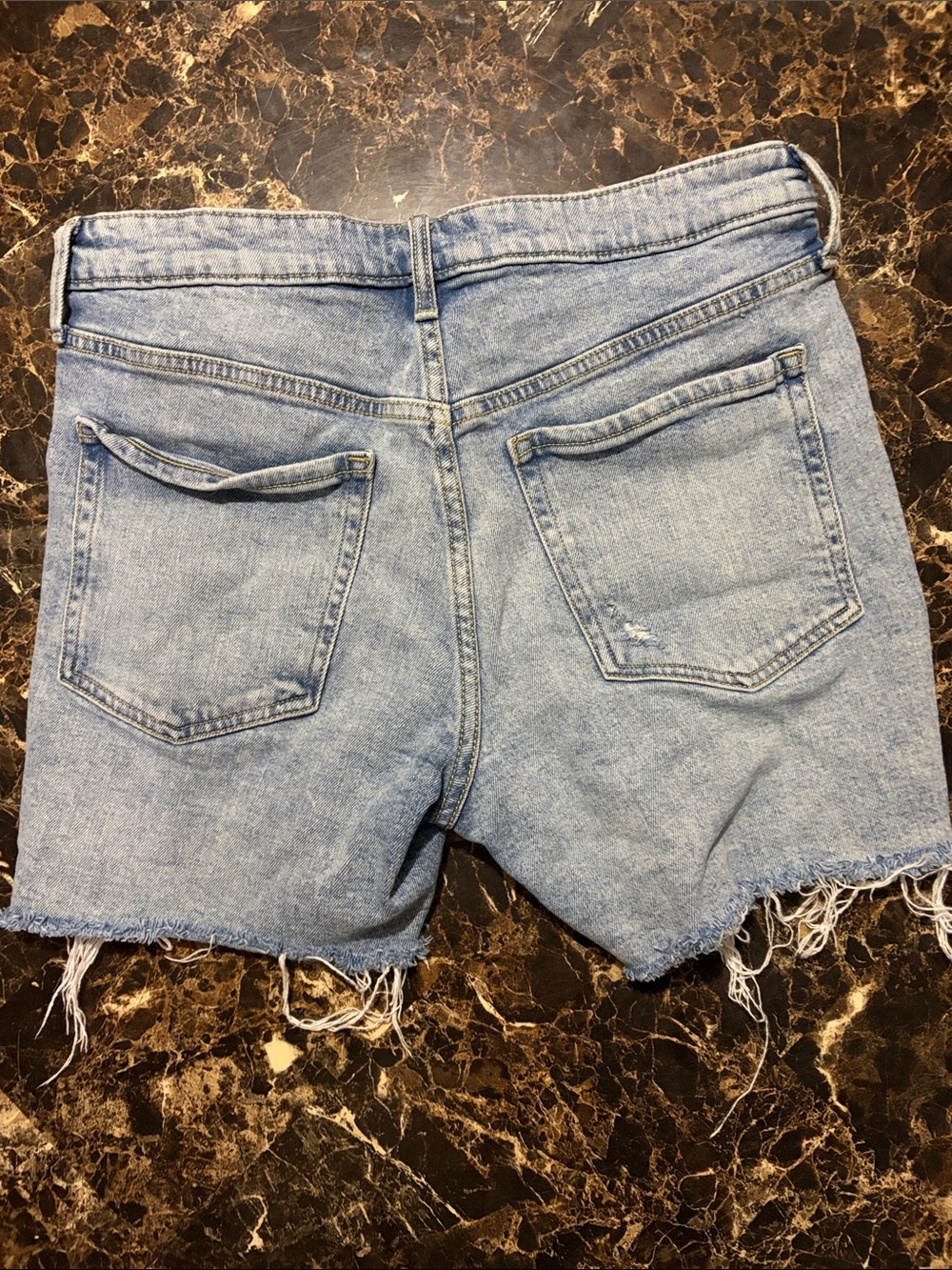Old Navy Light Blue Distressed Denim Shorts - Picture 3 of 3